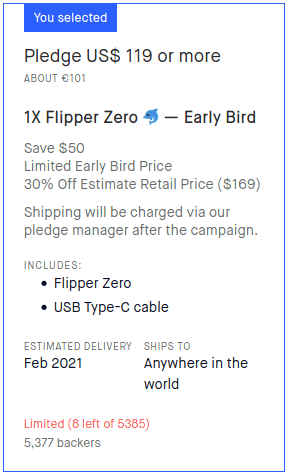 Flipper Zero Kickstarter