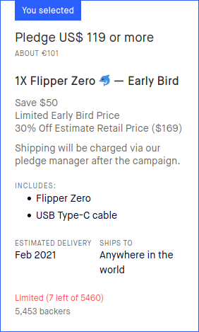 Flipper Zero Kickstarter